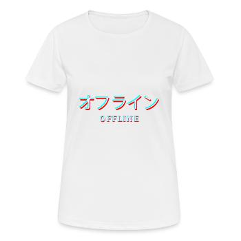 Vaporwave Esthétique eboy egirl Japon Kanji Hors ligne - T-shirt respirant Femme - blanc - Devant - AI Model Female 172 dark (172cm)