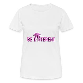 BE DIFFERENT – Purple Lilies Flowers Garden - Women's Breathable T-Shirt - white - Front - AI Model Female 172 dark (172cm)