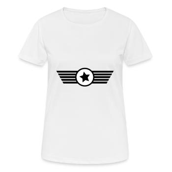 Wappen - Frauen T-Shirt atmungsaktiv - Weiß - Vorne - AI Model Female 172 dark (172cm)