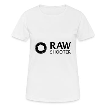 raw shooter - fotografie im RAW Format - Frauen T-Shirt atmungsaktiv - Weiß - Vorne - AI Model Female 172 dark (172cm)