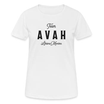 Team Avah Lifetime Member Personalized Name - Women's Breathable T-Shirt - white - Front - AI Model Female 172 dark (172cm)