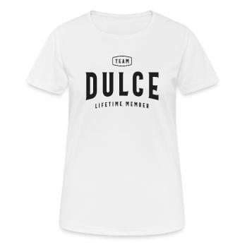 Team Dulce Lifetime Member Personalized Name - Women's Breathable T-Shirt - white - Front - AI Model Female 172 dark (172cm)