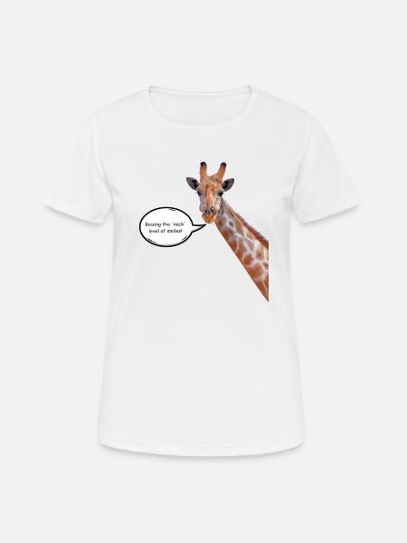 Giraffe mit ansteckendem Lächeln - Frauen T-Shirt atmungsaktiv - Weiß