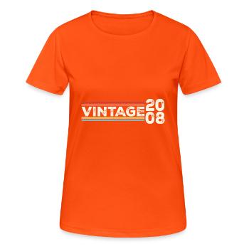Vintage 2008 Gifts Legend for 15 Years Old - 15th - Women's Breathable T-Shirt - neon orange - Front - AI Model Female 172 dark (172cm)