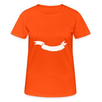 Bannière - T-shirt respirant Femme - orange néon - Devant - AI Model Female 172 dark (172cm)