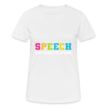 Activité préférée Orthophoniste Cadeau - T-shirt respirant Femme - blanc - Devant - AI Model Female 172 dark (172cm)