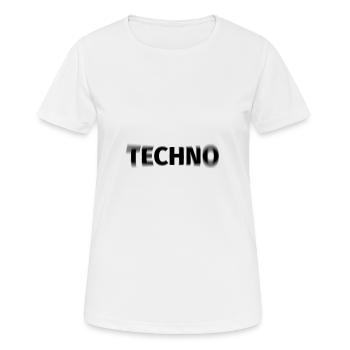 techno - T-shirt respirant Femme - blanc - Devant - AI Model Female 172 dark (172cm)