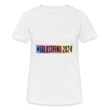 Sables d’Or 2024 Coloré - T-shirt respirant Femme - blanc - Devant - AI Model Female 172 dark (172cm)
