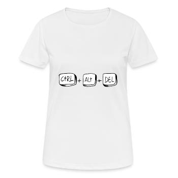 CTRL ALT DEL to restart - Women's Breathable T-Shirt - white - Front - AI Model Female 172 dark (172cm)