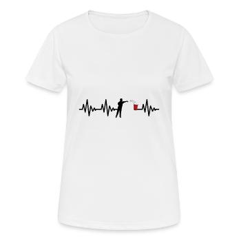 Saufen Biertrinker Geschenke Trinkspiel Bierpong - Frauen T-Shirt atmungsaktiv - Weiß - Vorne - AI Model Female 172 dark (172cm)