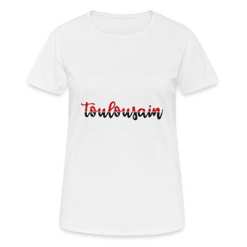Toulouse - Frauen T-Shirt atmungsaktiv - Weiß - Vorne - AI Model Female 172 dark (172cm)