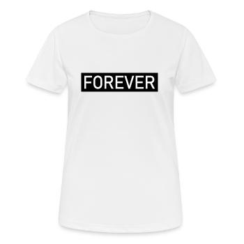 Forever - Frauen T-Shirt atmungsaktiv - Weiß - Vorne - AI Model Female 172 dark (172cm)
