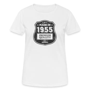 MADE IN 1955 - Women's Breathable T-Shirt - white - Front - AI Model Female 172 dark (172cm)