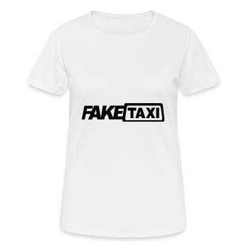 Fake Taxi Driver - Frauen T-Shirt atmungsaktiv - Weiß - Vorne - AI Model Female 172 dark (172cm)