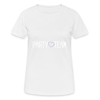 Équipe du parti - T-shirt respirant Femme - blanc - Devant - AI Model Female 172 dark (172cm)