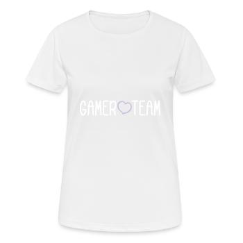 Équipe de joueurs - T-shirt respirant Femme - blanc - Devant - AI Model Female 172 dark (172cm)