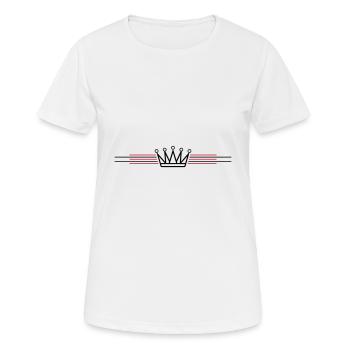 Krone Icon - Frauen T-Shirt atmungsaktiv - Weiß - Vorne - AI Model Female 172 dark (172cm)