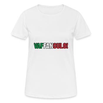 Italien Italiener Vaffanculo - Frauen T-Shirt atmungsaktiv - Weiß - Vorne - AI Model Female 172 dark (172cm)