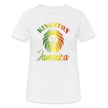 Kingston Town Jamaica Backpacker Travel - T-shirt respirant Femme - blanc - Devant - AI Model Female 172 dark (172cm)