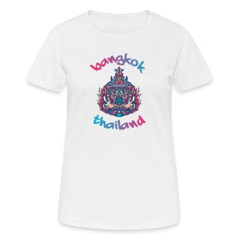 Bangkok Thaïlande Backpacker Voyage - T-shirt respirant Femme - blanc - Devant - AI Model Female 172 dark (172cm)