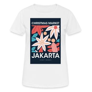 Weihnachtsmarkt Jakarta Poster Indonesia 1960 - Frauen T-Shirt atmungsaktiv - Weiß - Vorne - AI Model Female 172 dark (172cm)