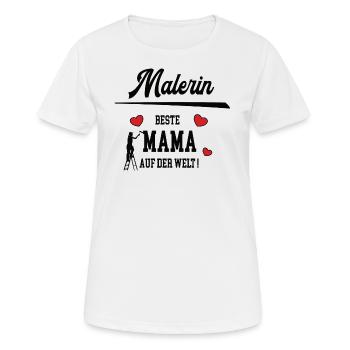 Malerin Beste Mama Mami Mutter Mutti Muttertag - Frauen T-Shirt atmungsaktiv - Weiß - Vorne - AI Model Female 172 dark (172cm)