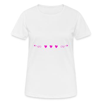 cœur en tartiner - T-shirt respirant Femme - blanc - Devant - AI Model Female 172 dark (172cm)