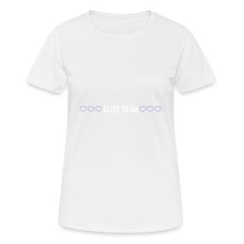 Elite Team Herz Liebe - Frauen T-Shirt atmungsaktiv - Weiß - Vorne - AI Model Female 172 dark (172cm)