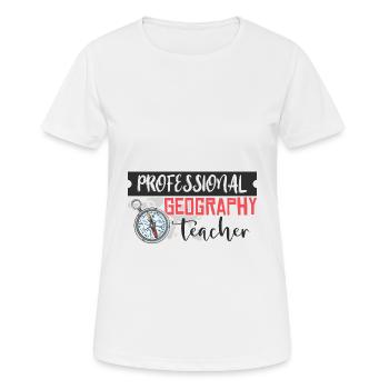 Geografie Lehrer Lehrerin Unterrichten Lehren - Frauen T-Shirt atmungsaktiv - Weiß - Vorne - AI Model Female 172 dark (172cm)