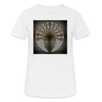 Dessous - Gesicht_Eins - Art - T-shirt respirant Femme - blanc - Devant - AI Model Female 172 dark (172cm)