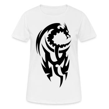 tribal dragon - Frauen T-Shirt atmungsaktiv - Weiß - Vorne - AI Model Female 172 dark (172cm)