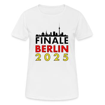 Finale Berlin 2025 Skyline Chemise Silhouette - T-shirt respirant Femme - blanc - Devant - AI Model Female 172 dark (172cm)