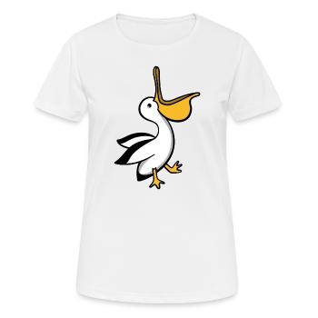 Mignon Pélican - T-shirt respirant Femme - blanc - Devant - AI Model Female 172 dark (172cm)