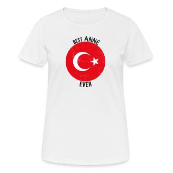 Best Anne Ever Turkish Mother - Women's Breathable T-Shirt - white - Front - AI Model Female 172 dark (172cm)