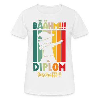Diplom Geschafft 2024 - Frauen T-Shirt atmungsaktiv - Weiß - Vorne - AI Model Female 172 dark (172cm)