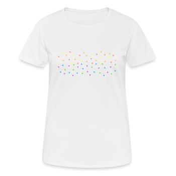 Gay pride triangles - T-shirt respirant Femme - blanc - Devant - AI Model Female 172 dark (172cm)