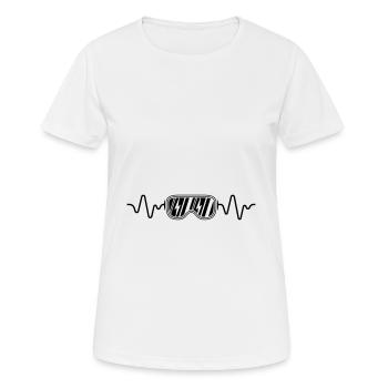 ski frequenz - Frauen T-Shirt atmungsaktiv - Weiß - Vorne - AI Model Female 172 dark (172cm)