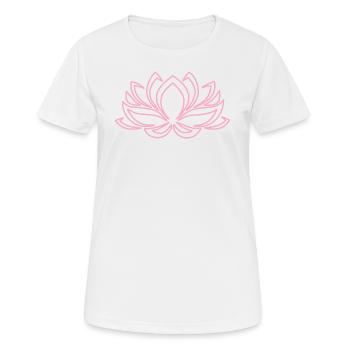 Fleur de lotus - T-shirt respirant Femme - blanc - Devant - AI Model Female 172 dark (172cm)