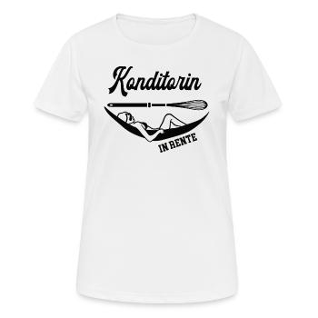 Konditorin Rente Rentnerin Patissiere Konditorei - Frauen T-Shirt atmungsaktiv - Weiß - Vorne - AI Model Female 172 dark (172cm)