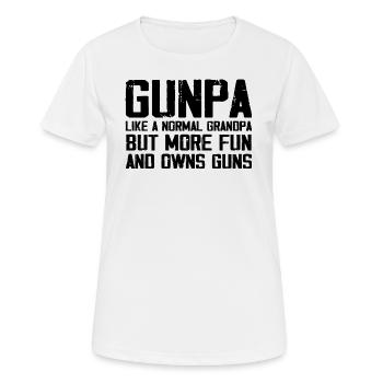 Gunpa wie ein normaler Opa, aber mehr Spaß und besitzt - Frauen T-Shirt atmungsaktiv - Weiß - Vorne - AI Model Female 172 dark (172cm)