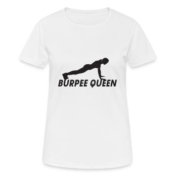 Reine Burpee - T-shirt respirant Femme - blanc - Devant - AI Model Female 172 dark (172cm)