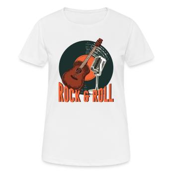Rock and roll - Women's Breathable T-Shirt - white - Front - AI Model Female 172 dark (172cm)
