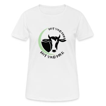 vegan - T-shirt respirant Femme - blanc - Devant - AI Model Female 172 dark (172cm)
