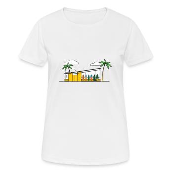 Travel Surfing - T-shirt respirant Femme - blanc - Devant - AI Model Female 172 dark (172cm)