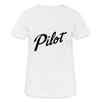 Avion - T-shirt respirant Femme - blanc - Devant - AI Model Female 172 dark (172cm)