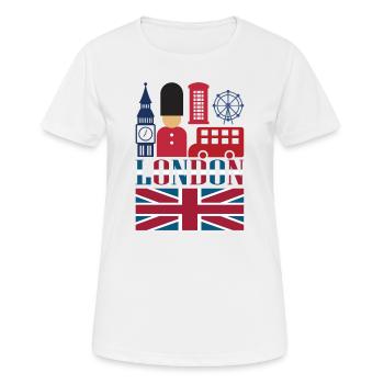 London - Frauen T-Shirt atmungsaktiv - Weiß - Vorne - AI Model Female 172 dark (172cm)