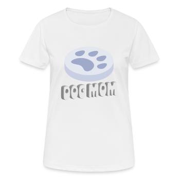 Maman chien - T-shirt respirant Femme - blanc - Devant - AI Model Female 172 dark (172cm)