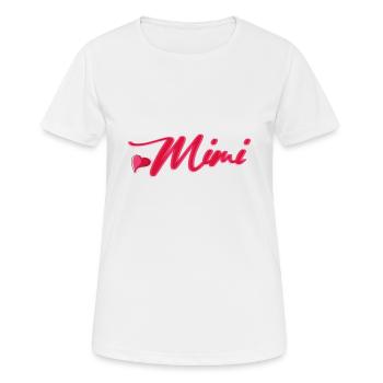 mimi herz - Frauen T-Shirt atmungsaktiv - Weiß - Vorne - AI Model Female 172 dark (172cm)