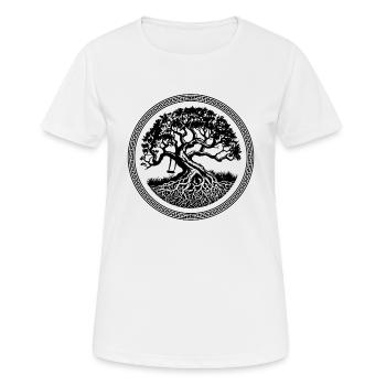 Baum - Frauen T-Shirt atmungsaktiv - Weiß - Vorne - AI Model Female 172 dark (172cm)