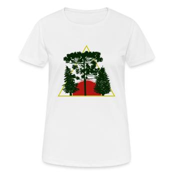 Baum - Frauen T-Shirt atmungsaktiv - Weiß - Vorne - AI Model Female 172 dark (172cm)